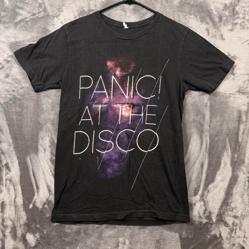 Panic! At The Disco T-Shirt Unisex Small Black Galaxy Nebula Graphic Band Tee